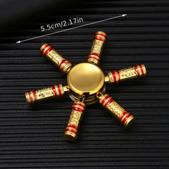 Zinc Alloy Fidget Spinner Golden Red Hand Gyroscope