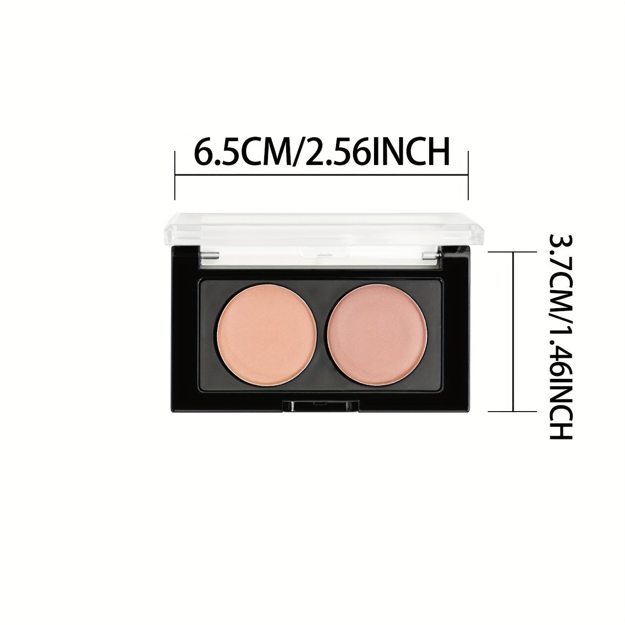2-Color Eyeshadow Palette Matte Shimmer Pink Portable