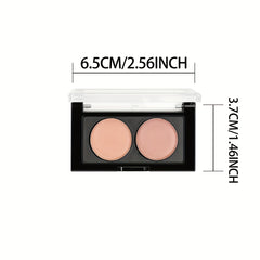 2-Color Eyeshadow Palette Matte Shimmer Pink Portable