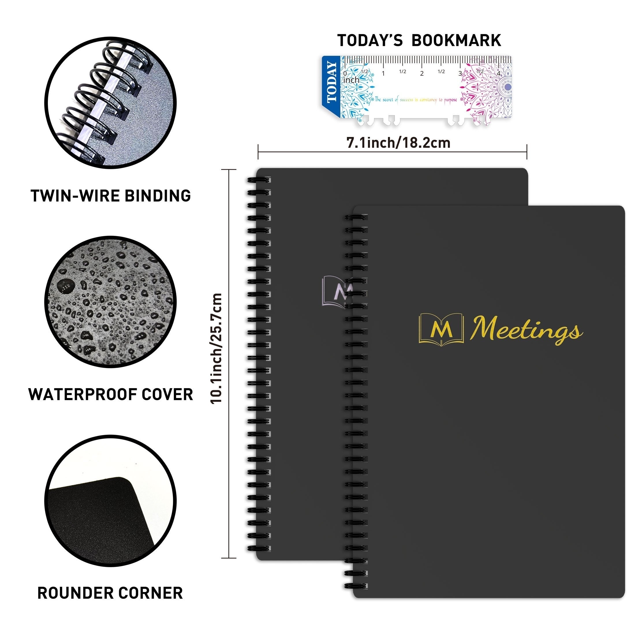 Meeting Notebook For Work Action Items Planner Office Business Notes Organizer