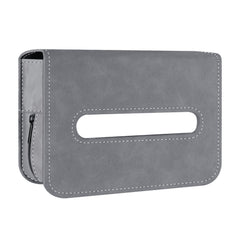 Suede Leather Car Tissue Holder Box for Center Console and Seat Back