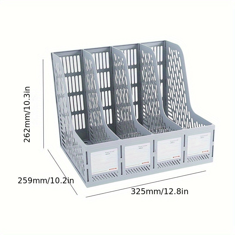 12pcs File Storage Rack Desktop File Holder for Home and Office