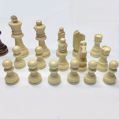Portable Wooden Chess International Chess Checkers Puzzle Chess Game