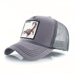 Scorpion Embroidered Baseball Cap Mesh Trucker Snapback Cap