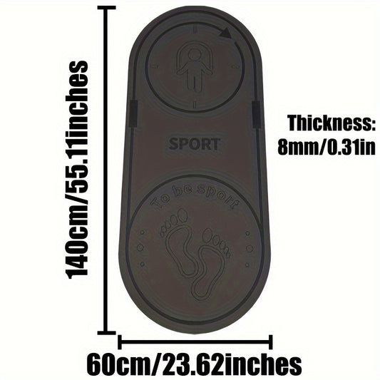 Shockproof Yoga Mat With Guide Line 60x140x0.23cm