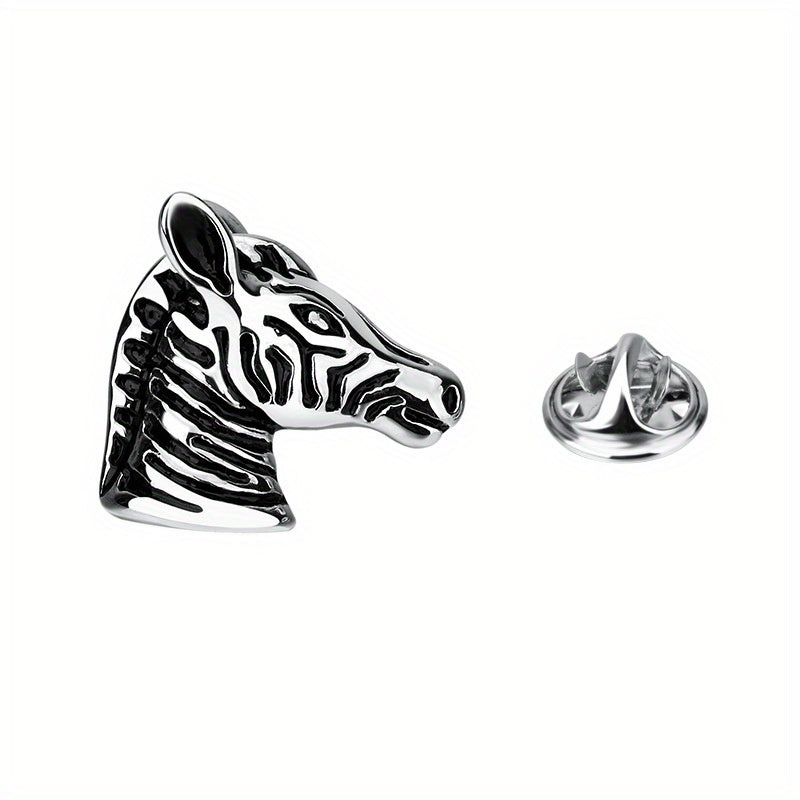Vintage Horse Head Brooch Jewelry Suit Pin Collar Pin for Men