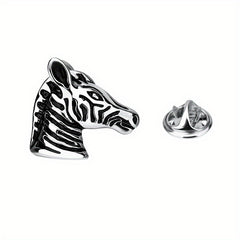Vintage Horse Head Brooch Jewelry Suit Pin Collar Pin for Men