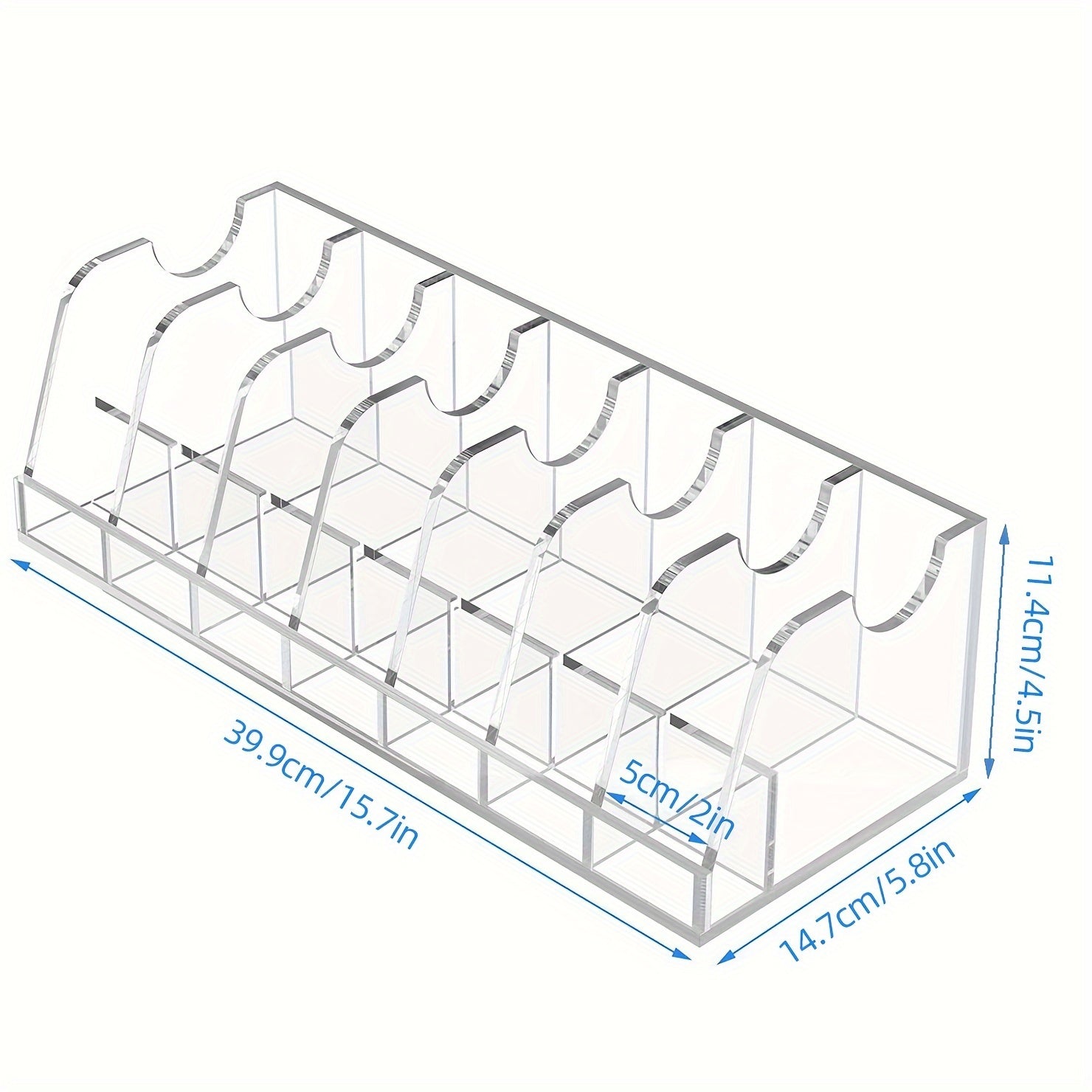 Acrylic Belt Storage Box 7 Grid Tie Belt Silk Scarf Display Rack