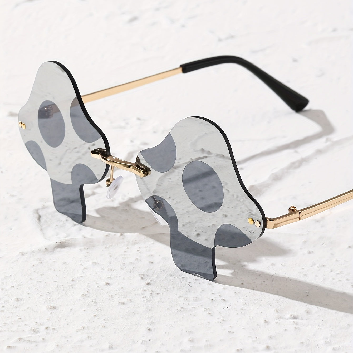Y2K Mushroom Sunglasses UV400 Kpop Rimless Glasses Beach Party Club