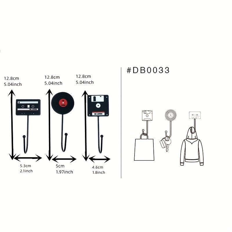 Retro Style Nail Hanger for Backpacks, Headsets & Stationery