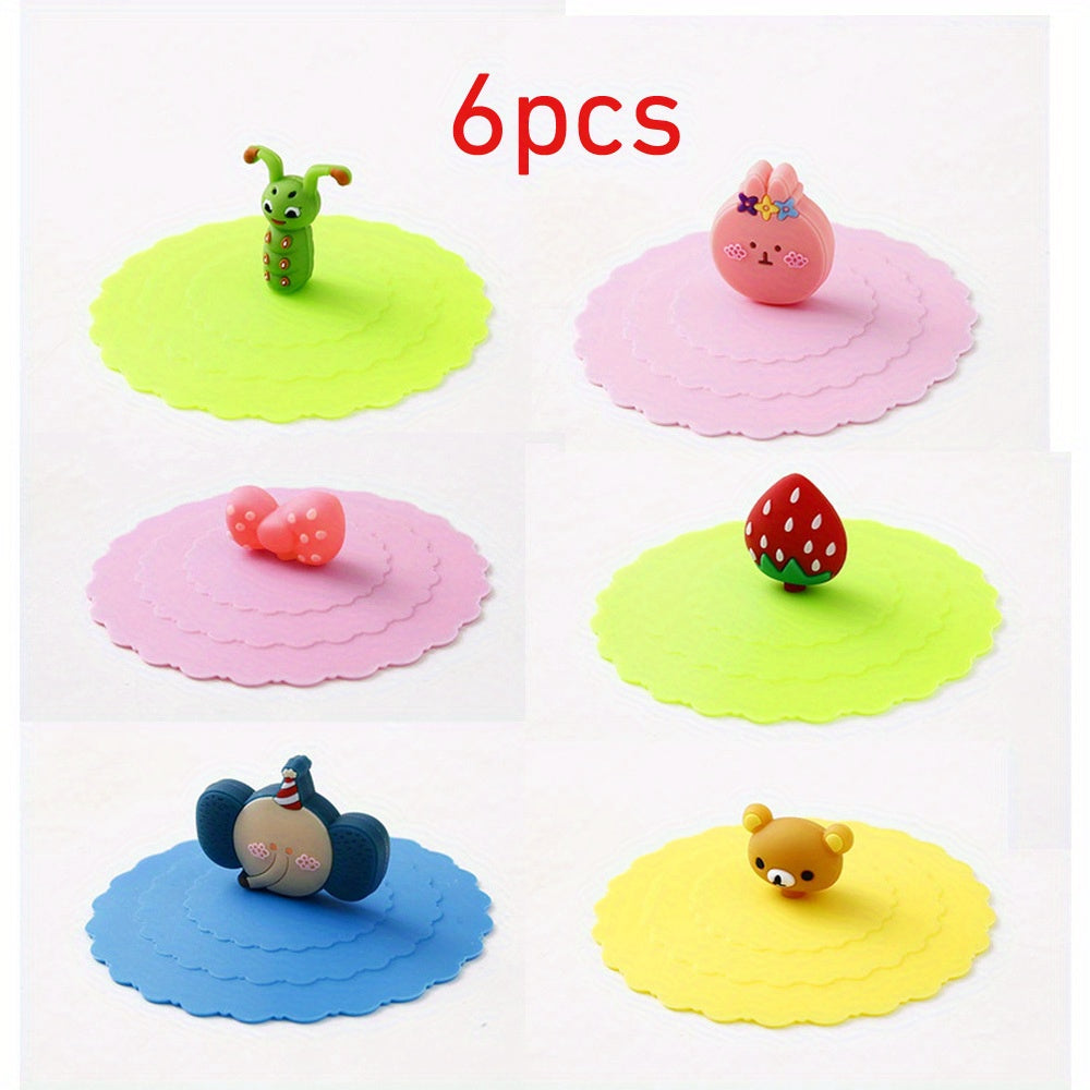 Creative Silicone Cup Cover Leak-proof Dustproof Tea Cup Lid Sealed Bowl Lid