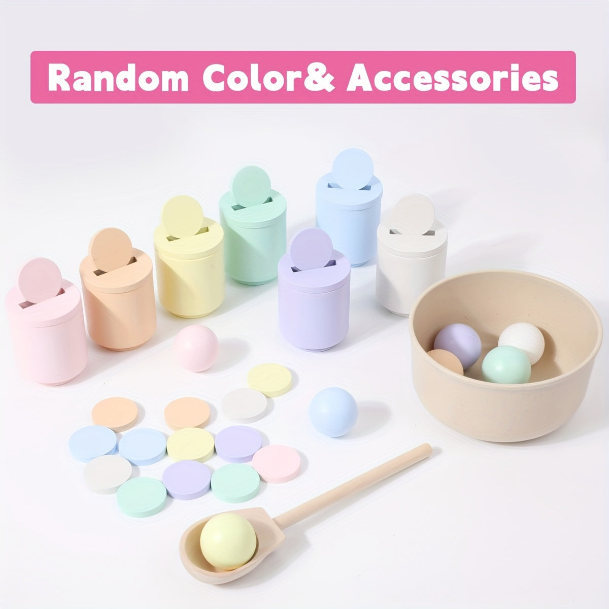Wooden Sorting & Counting Game Educational Toy Improves Hand Eye Coordination