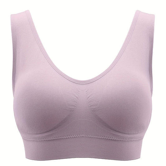  Seamless Ribbed Sports Bra