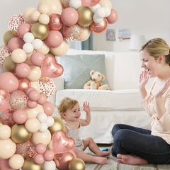 153pcs Boho Blush Balloon Garland Arch Set