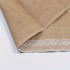 Natural Linen Table Runner Romantic Cloth For Wedding Party Decoration