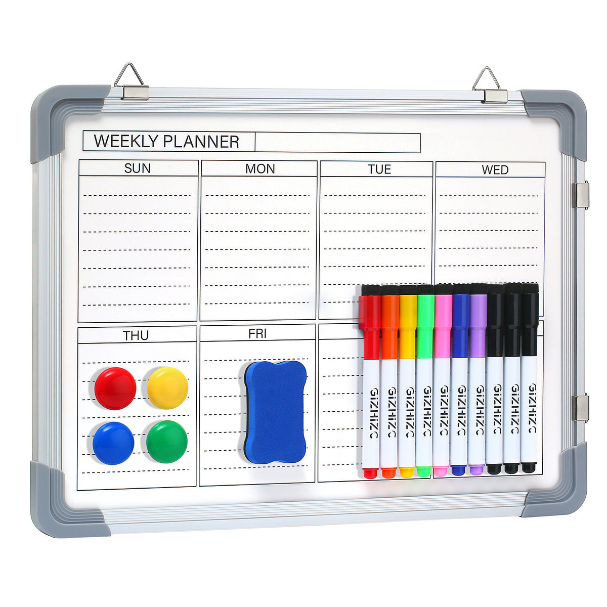 Weekly Dry Erase Board 40 64X30 48 Cm Double Sided Calendar Whiteboard