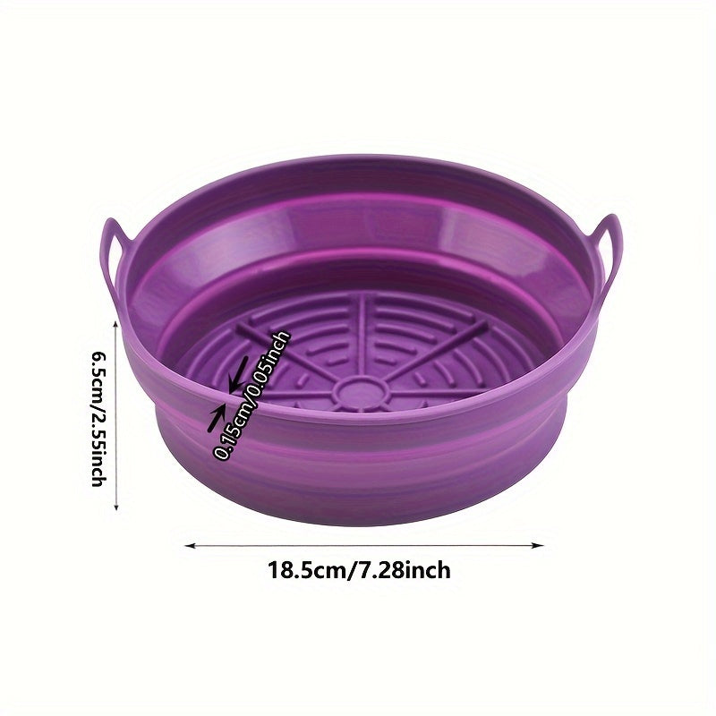 Reusable Air Fryer Silicone Pad Collapsible Nonstick, Easy to Clean