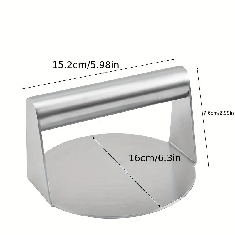 Stainless Steel Burger Smasher Press Non Stick Hamburger Press