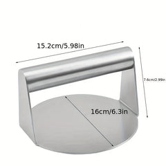 Stainless Steel Burger Smasher Press Non Stick Hamburger Press
