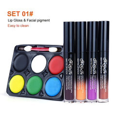 Halloween Series Makeup Set Lip Gloss Face Painting Set