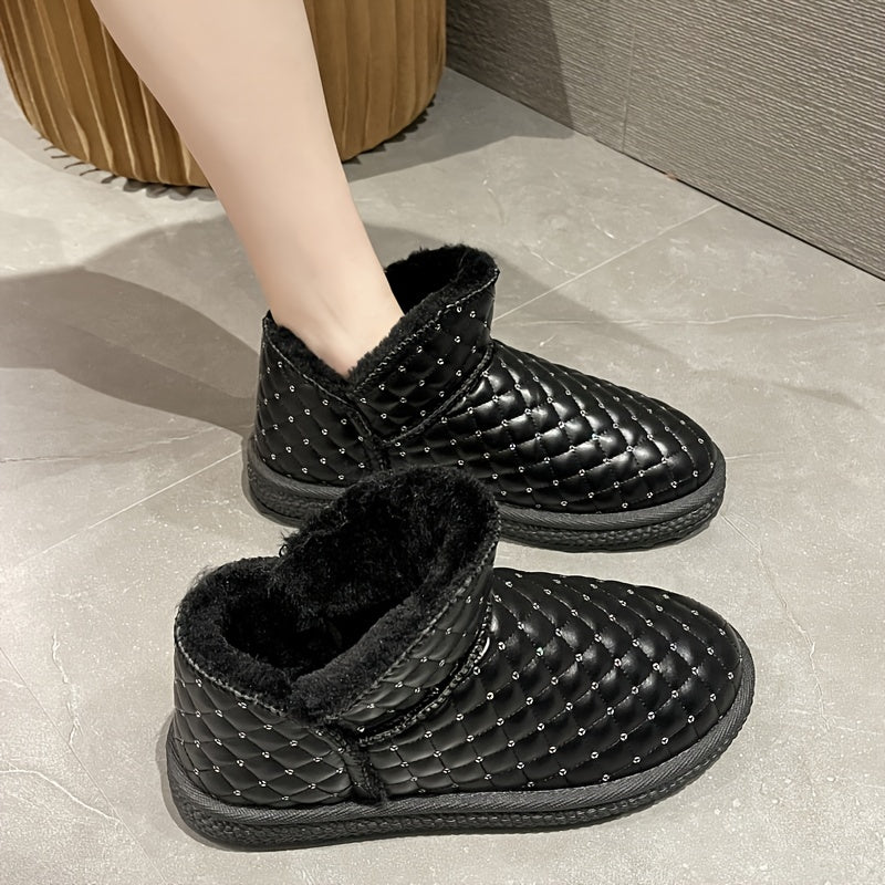 Cozy Short Boot Slip On Winter Snow Shoes Women's Footwear