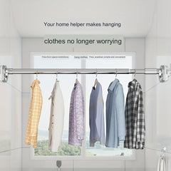 Telescopic Shower Curtain Rod Drying Roman Support Rod