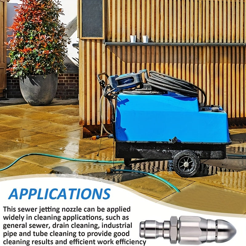 5000 PSI Sewer Jetter Nozzle for 1/4 Pressure Washer Quick Connector