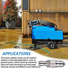 5000 PSI Sewer Jetter Nozzle for 1/4 Pressure Washer Quick Connector