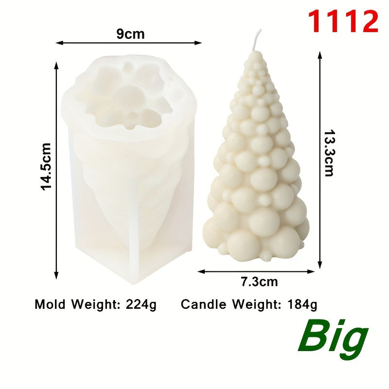 3D Christmas Tree Candle Silicone Mold DIY Christmas Candle Making Kit