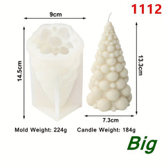 3D Christmas Tree Candle Silicone Mold DIY Christmas Candle Making Kit