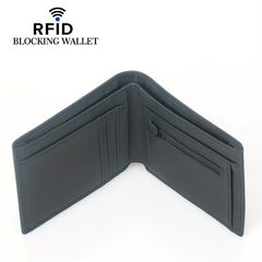 Men's Slim RFID Blocking Leather Wallet Card Holder Coin Purse