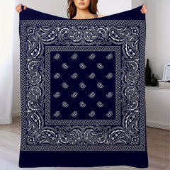 Boho Style Flannel Blanket Lightweight & Warm for Couch Sofa Bedroom Camping