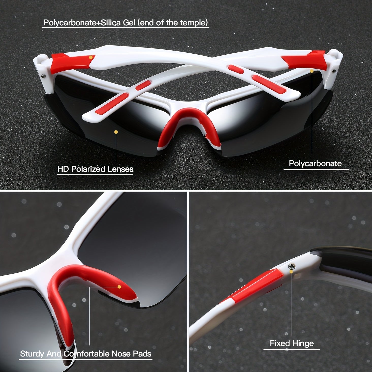 RoyalHot Polarized Sports Sunglasses Unisex Vintage Style