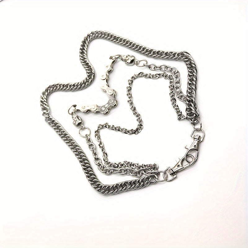Men's Stainless Steel Skull Pants Chain Hip Hop Style