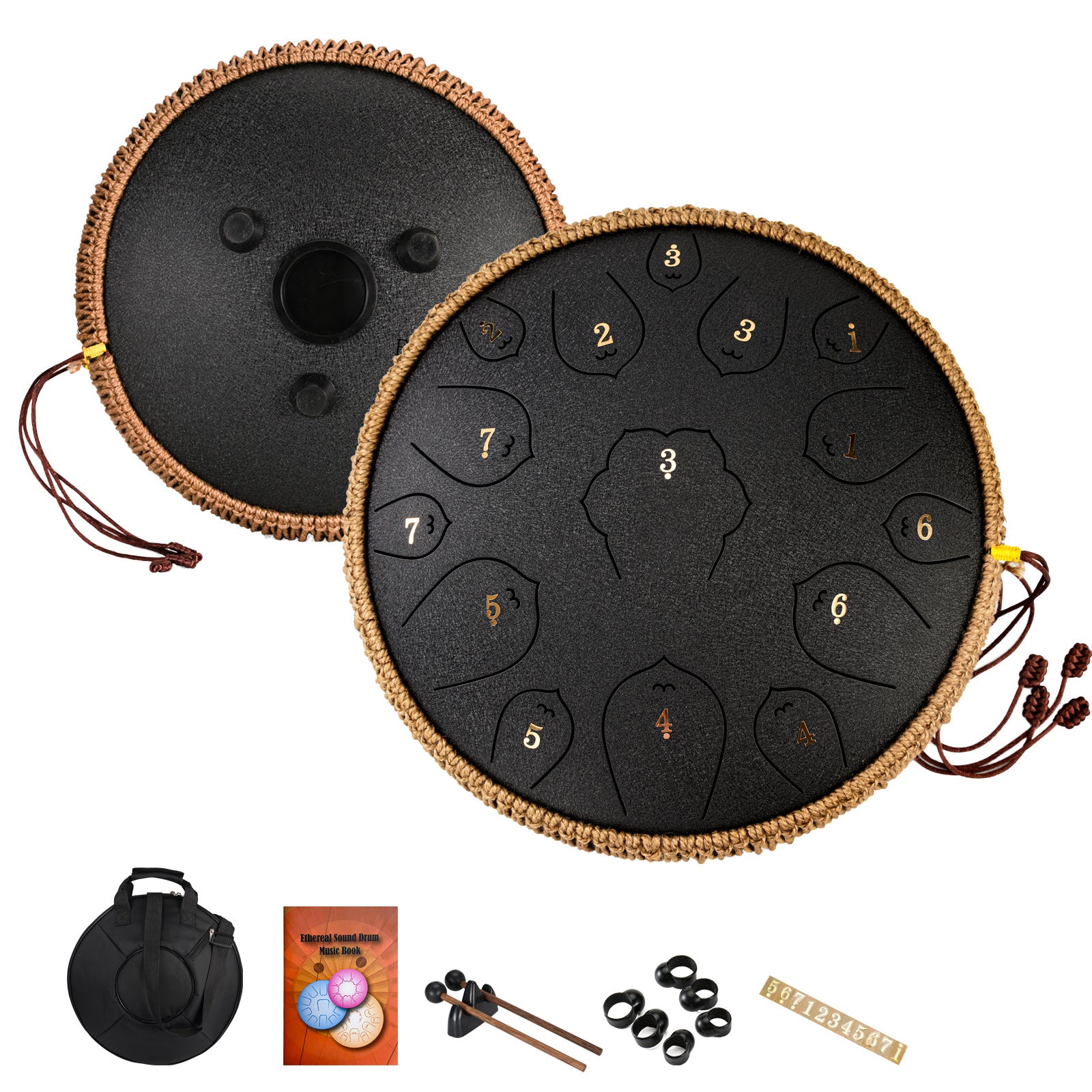 13 Steel Tongue Drum F Key Hanplate Percussion Instrument