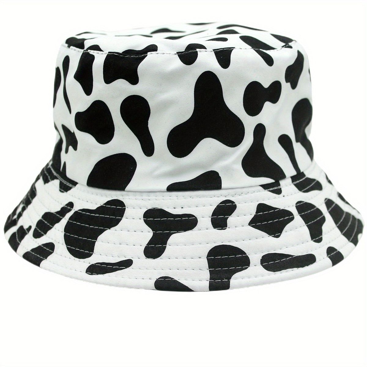 Cow Pattern Print Sunshade Bucket Hat for Men Women