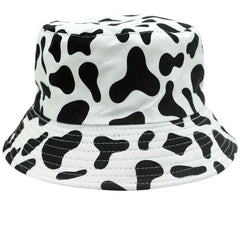 Cow Pattern Print Sunshade Bucket Hat for Men Women