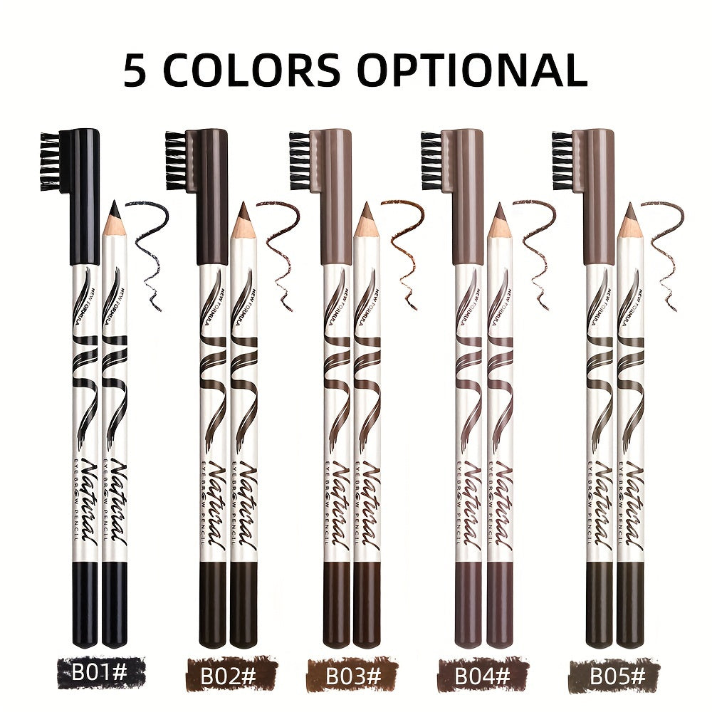 Professional Waterproof Eyebrow Pencil with Brush - Long Lasting Brows Pencils