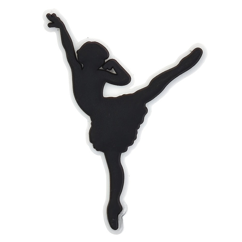 12pcs Ballet Theme Decorative Charms For Clogs Sandals PVC Shoes