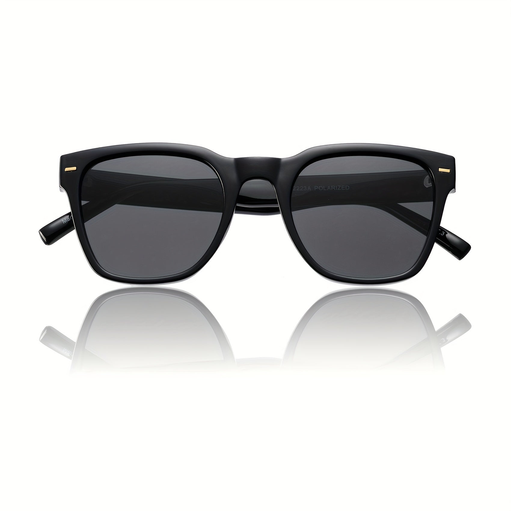 OUWEN Small Square Polarized Sunglasses Retro UV400 Protection VF2223A