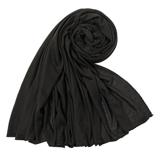 Solid Bandana Women Sweater Bandana Scarf Long Turban Head Wrap