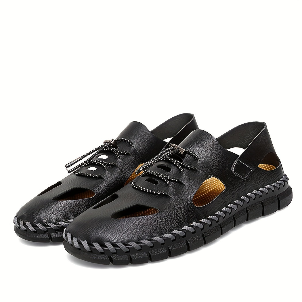 Men's Casual Stitched Sandals with Assorted Colors