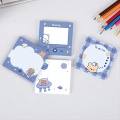 Cartoon Bear Sticky Notes 50sheets 3.15x3.15in