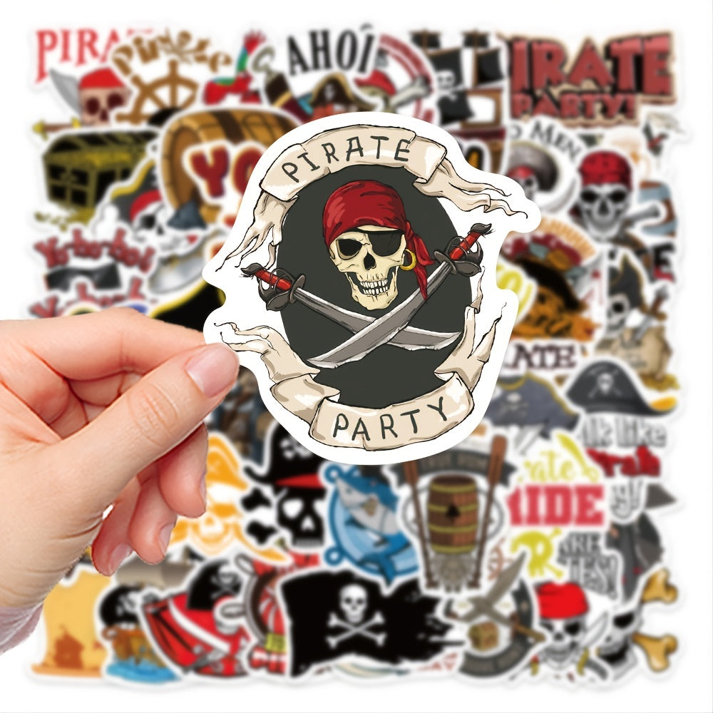 50pcs Pirate Series Waterproof Stickers DIY Decoration Materials