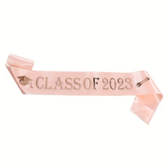 Graduation Party Crown Shoulder Strap Ribbon Golden Letter
