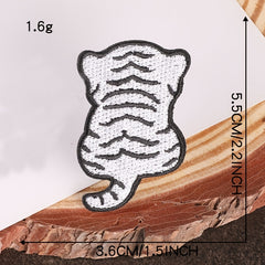 6pcs Tiger Embroidery Patches Fabric DIY Clothes Accessories