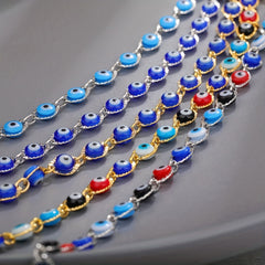 Multicolor Devil's Eye Beads Resin Bracelet