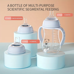 Baby Feeding Bottle Plastic Anti-fall Wide Bore Anti-flatulence Milk Bottle