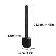 Soft Rubber Toilet Brush With Removable Handle - Effortless Cleaning Tool
