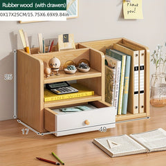 Desktop Mini Small Bookshelf File Desk Storage Shelf Bookcase